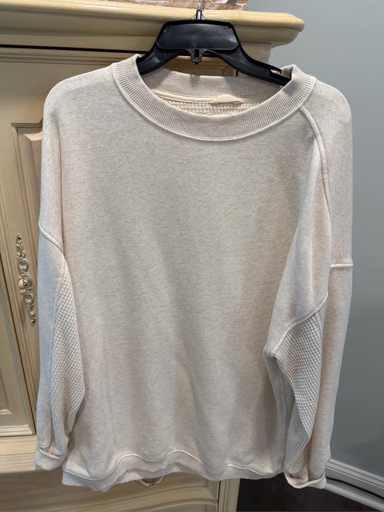 aerie Tops - Aerie oversized Cream Lightweight Crewneck Pullover